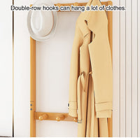 Wooden Hall Stand Floor Coat Rack with Drawer Modern Minimalist Style