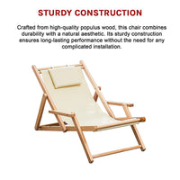 Premium Foldable Outdoor Sling Chair Patio Lounge