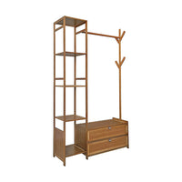 100cm Clothes Rack Stand Storage Shelves Modern Coat Tree