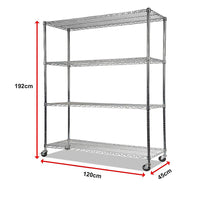 Modular Wire Storage Shelf 1200 x 450 x 1800mm Steel Shelving