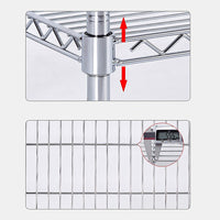 Modular Wire Storage Shelf 1500 x 600 x 1800mm Steel Shelving