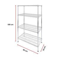 Modular Wire Storage Shelf 900 x 350 x 1800mm Steel Shelving