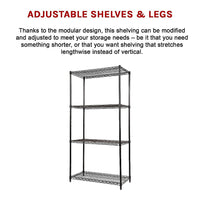 Modular Wire Storage Shelf 900 x 350 x 1800mm Steel Shelving