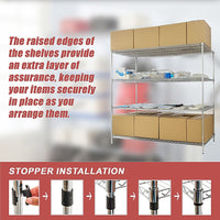 Modular Wire Storage Shelf 1500 x 450 x 1800mm Steel Shelving