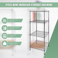 Modular Wire Storage Shelf 600 x 600 x 1800mm Steel Shelving