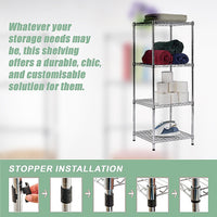 Modular Wire Storage Shelf 600 x 600 x 1800mm Steel Shelving