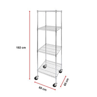 Modular Wire Storage Shelf 600 x 600 x 1800mm Steel Shelving