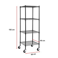 Modular Wire Storage Shelf 600 x 600 x 1800mm Steel Shelving