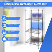 Modular Wire Storage Shelf 450 x 450 x 1800mm Steel Shelving