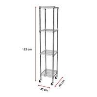 Modular Wire Storage Shelf 450 x 450 x 1800mm Steel Shelving