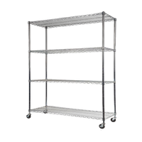 Modular Wire Storage Shelf 1200 x 600 x 1800mm Steel Shelving