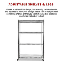 Modular Wire Storage Shelf 1200 x 600 x 1800mm Steel Shelving