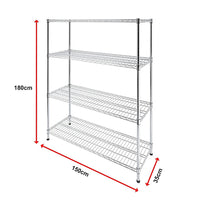 Modular Wire Storage Shelf 1500 x 350 x 1800mm Steel Shelving