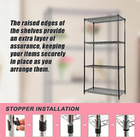 Modular Wire Storage Shelf 900 x 450 x 1800mm Steel Shelving