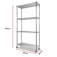 Modular Wire Storage Shelf 900 x 450 x 1800mm Steel Shelving