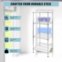 Modular Wire Storage Shelf 350 x 350 x 1800mm Steel Shelving