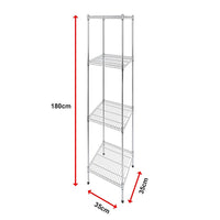 Modular Wire Storage Shelf 350 x 350 x 1800mm Steel Shelving