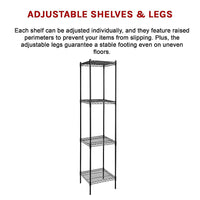 Modular Wire Storage Shelf 350 x 350 x 1800mm Steel Shelving