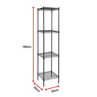 Modular Wire Storage Shelf 350 x 350 x 1800mm Steel Shelving