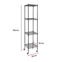 Modular Wire Storage Shelf 350 x 350 x 1800mm Steel Shelving