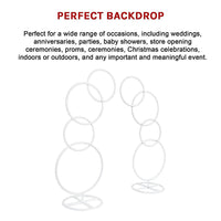 2pcs Round Wedding Arch Backdrop Rings Loops Flower Balloon Lawn Row Stand