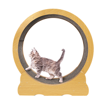 Cat Running Wheel w/ Carpet Runway Cat Exercise Wheel for Fitness Cat Treadmill