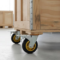 Castor Wheels 4 x 6" 150mm Swivel Silent Caster 2 Brakes 800KG