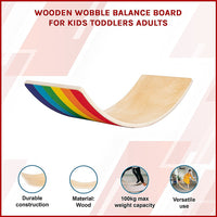 Wooden Wobble Balance Board for Kids Toddlers Adults