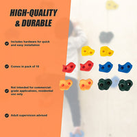 Deluxe 10 x Holds for Rock Climbing Wall Kids Outdoor Playground