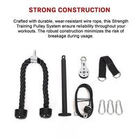 Fitness Pulley Set Gym Kit Tool Accessories Wire Rope