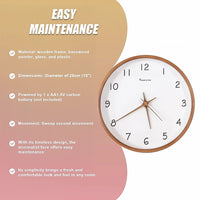 10" Clock Wooden Modern Wall Art