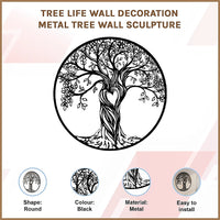 Tree Life Wall Decoration Metal Tree Wall Sculpture