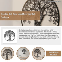 Tree Life Wall Decoration Metal Tree Wall Sculpture