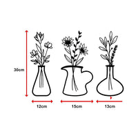 Metal Iron Flower Vase Wall Art Decoration