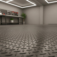 Garage Floor Mat Diamond Plate PVC Vinyl Flooring Rolls Non-Slip 2.5mm Thick