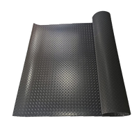 Garage Floor Mat Diamond Plate PVC Vinyl Flooring Rolls Non-Slip 2.5mm Thick
