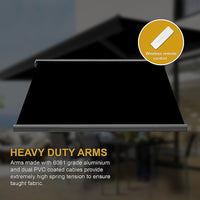 5.5m x 3.0m Retractable Folding Arm Awning Heavy Duty Full Cassette Motorised