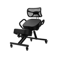 Ergonomic Kneeling Posture Chair with Backrest Adjustable Height and Casters