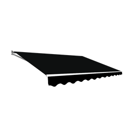 Outdoor Folding Arm Awning Retractable Sunshade Canopy Black 5.0m x 2.5m