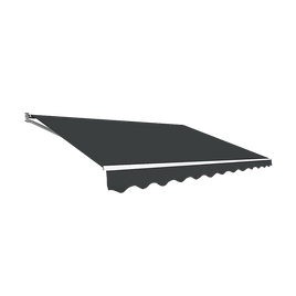 Outdoor Folding Arm Awning Retractable Sunshade Canopy Grey 4.0m x 3.0m