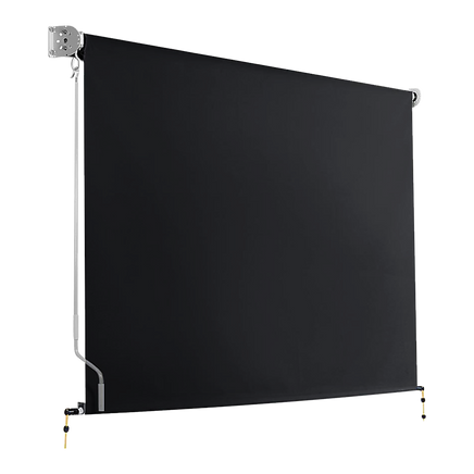 Retractable Straight Drop Roll Down Awning Garden Patio Screen 2.1X2.5M