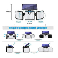 230 LED Solar Lights Outdoor 260LM Waterproof Motion Sensor Security Wall Lamp