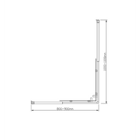 Adjustable 900x1100mm Double Sliding Door Glass Shower Screen in Black