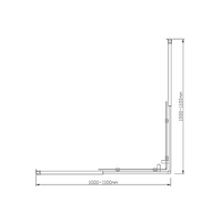 Adjustable 1100x1100mm Double Sliding Door Glass Shower Screen in Black