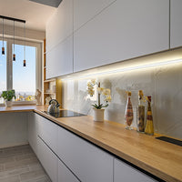 10 x 1M V-Style Aluminium LED Strip Light Channels for Cabinet Lighting