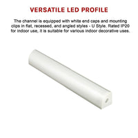 10 x 1M V-Style Aluminium LED Strip Light Channels for Cabinet Lighting