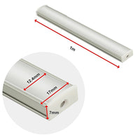 10 x 1M U-Style Aluminium LED Strip Light Channels for Cabinet Lighting