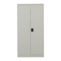Two-Door Metal Cabinet Shelf Storage for Home Office Gym