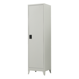 Single-Door Metal Tall Cabinet Shelf Storage for Home Office Gym