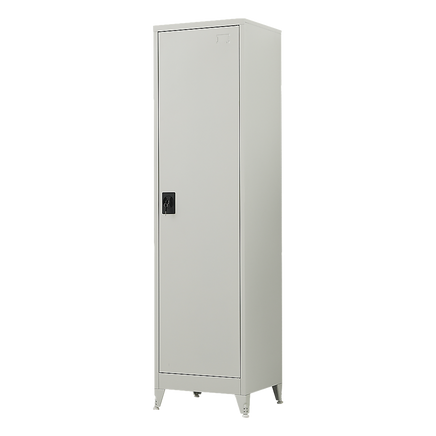 Single-Door Metal Tall Cabinet Shelf Storage for Home Office Gym